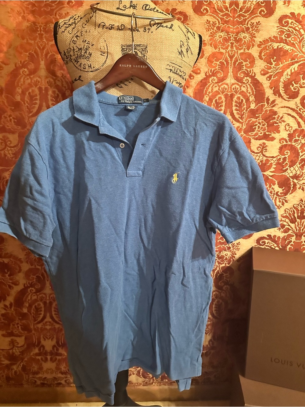 Polo by Ralph Lauren Short-Sleeve Polo in Light Blue with Yellow Pony
